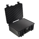OUTDOOR kuffert i sort med skum polstring 475x350x200 mm Volume: 32,6 L Model: 6000/B/SI